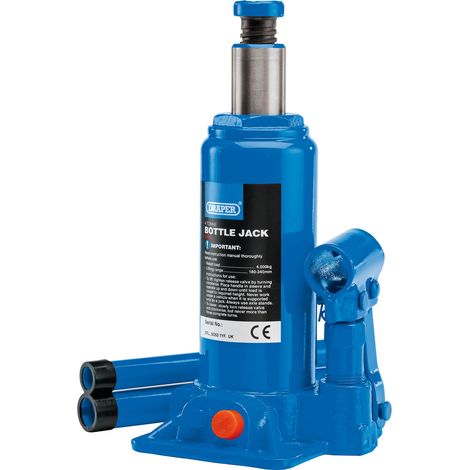 Draper 4 Tonne Hydraulic Bottle Jack (Model 13066) – Heavy-Duty Hydraulic Lifting Tool (1/5)