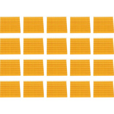 20 dissipateurs thermiques dorés 37x4x37mm, ailettes de refroidissement en aluminium, accessoire pour imprimante 3D (1/5)
