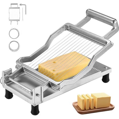 Coupe-Fromage à Fil Trancheuse à Fromage et Beurre en Alliage d'Aluminium Réglage 1 cm et 2 cm Fil Inox 316 HGJNLJ06 (1/5)