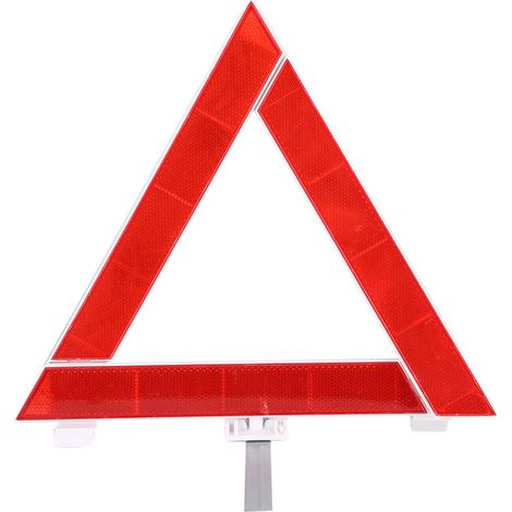 Decdeal Panneau d'avertissement triangulaire, base solide en plastique mettant en évidence la super résistance réfléchissante pour la construction de routes