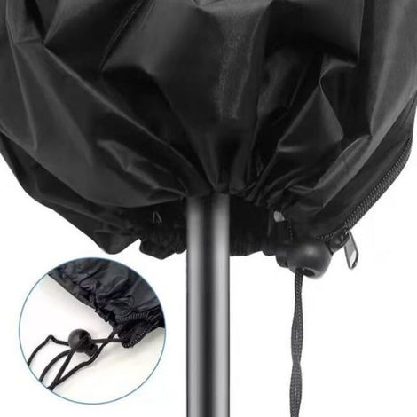 Housse Pour Parasol Déporté - Tissu Oxford 420D - Imperméable Anti-UV - Adaptée Parasols Carrés Et Ronds Jusqu'à 3,5 M - 1 Pièce (1/4)