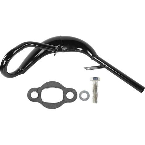 Tuyau silencieux inox pour moteur 50-80cc 2 temps - Noir