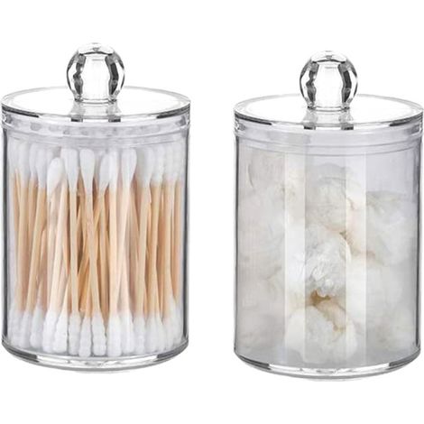 Juego de 2 dispensadores, plástico transparente, 280 ml, baño, maquillaje (1/5)