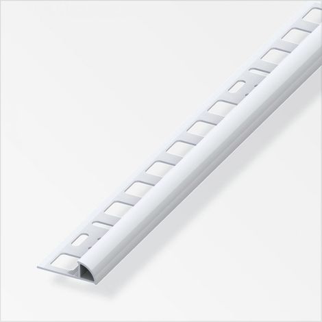alfer Viertelkreisprofil PVC glatt grau glänzend Fliesenschienen (1/2)