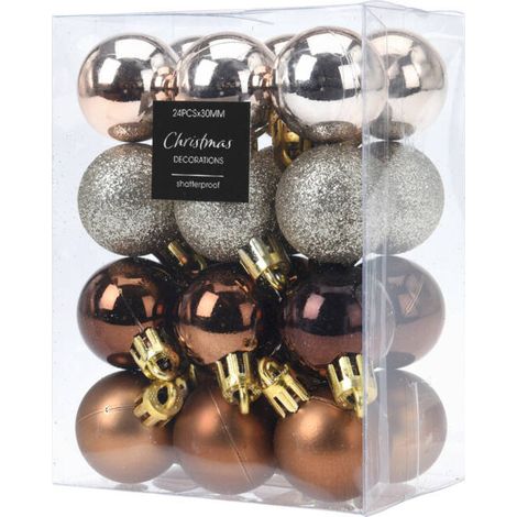 Set de boules de Noël, Ø 4 cm, 20 pièces (1/5)