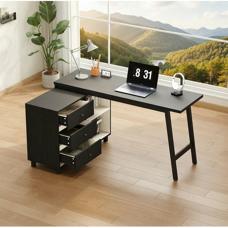 Scrivania angolare con cassetti MDF 150x100 cm OKMYHOME (1/5)