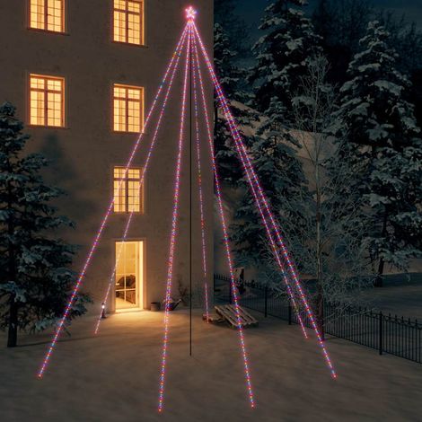 vidaXL LED árbol de Navidad interior/exterior 1300 LED colores 8 m (1/5)