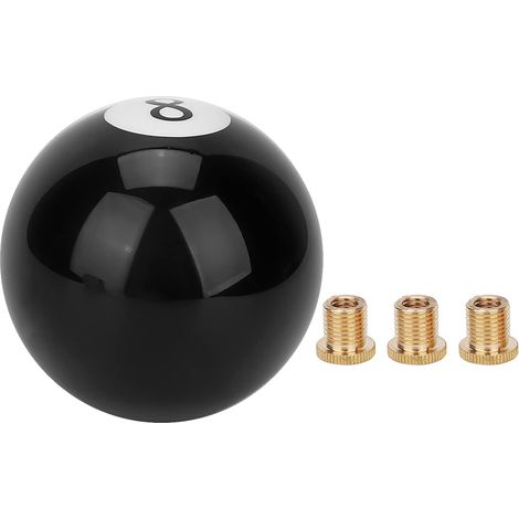 Black 8 Car Gear Shift Knob, Universal Billiard Balls Round Car Gear Shift Knob Shifter Handle Screw Joints Decoration Accessories (1/5)