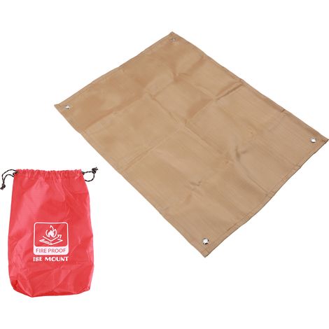 Couverture en fibre ignifugée, isolante et résistante au feu, idéale pour le camping et les barbecues en plein air.