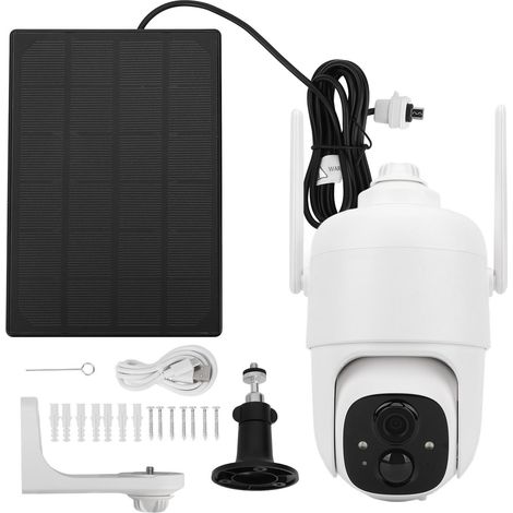 Caméra de surveillance 2MP WiFi sans fil extérieure HD 1080P vision nocturne couleur détection de mouvement IA talkie bidirectionnel alimentée par batterie (1/5)
