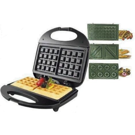 Andowl - Piastra Per Waffle Colazione 900w Riscaldamento Rapido Con Piastre Intercambiabili Q-hb22 -
