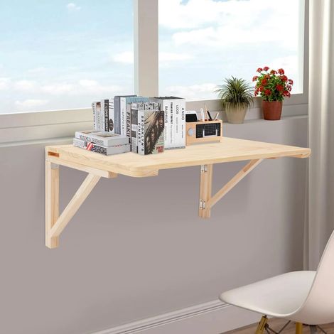 Table pliante murale, table de travail pliante, étagère de placement polyvalente, bureau, 80  50  30cm, salle à manger, buanderie, cuisine (1/5)