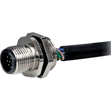 Connecteur pré-câblé RS PRO 12 conducteurs , M12 Mâle, 300mm ( Prix pour 1 )