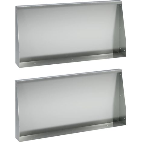 vidaXL Muro de Contención 2 uds. 80 x 12 x 30 cm Acero Galvanizado (1/2)