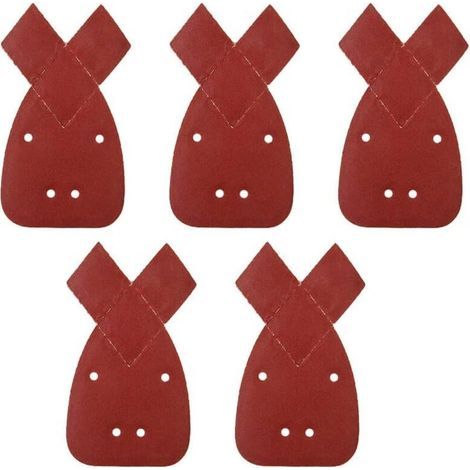 Feuilles abrasives pour ponceuse Black & Decker Detail Palm – Lot de 10 pièces, grain 60, format standard (1/5)
