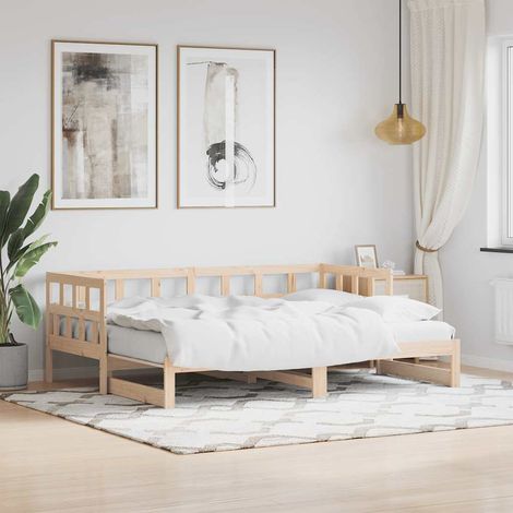 Daybed with Trundle without Mattress 80x200 cm Solid Wood vidaXL (1/5)