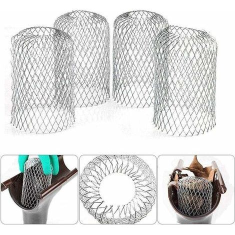 Lot de 4 grilles de filtre en aluminium pour gouttière Protection de gouttière pour gouttière Protection de tuyau de descente (1/5)