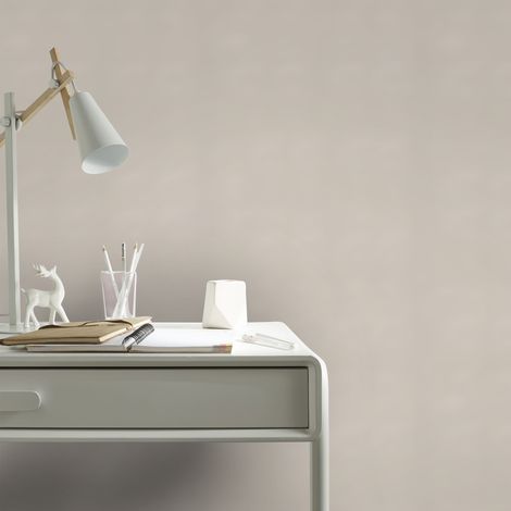 Papier peint intissé Double largeur Uni sable 1005 x 104cm Gris clair (1/5)