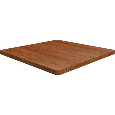 Dessus de table-Plateau de Table de Remplacement carré Marron foncé 90x90x4cm Bois chêne traité 980985 (1/4)