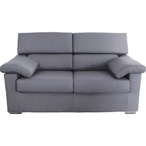 divano 2 posti bellahome "venezia" grigio tessuto sfoderabile e antimacchia, 160x93x93 cm (1/4)