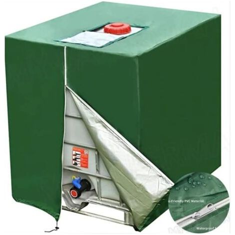 Housse pour cuve 1000 l, Housse de protection solaire pour cuve IBC eau de pluie, Anti-poussière Anti-UV, Housse de protection, (1/4)