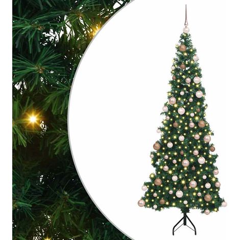 Albero di Natale Artificiale Angolare con 300 LED Verde 180 cm vidaXL (1/5)
