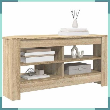 Meuble TV - 889777 - Angle - Chêne sonoma - 2 étagères (1/5)