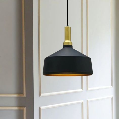 bamyum Grand Suspension Luminaire Vintage, Lustre Salon de 35 cm en Métal, Lampe E27 pour Chambre, Salle à Manger (1/2)