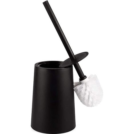 brosse Wc Noir Mat Brosse Toilette Noire Balai Toilette Wc Avec Couvercle Brosses Wc Et Supports Long Manche Balayette Wc Plastique Pour Salle De (1/5)