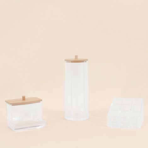 Set de 3 accessoires rangement salle de bain