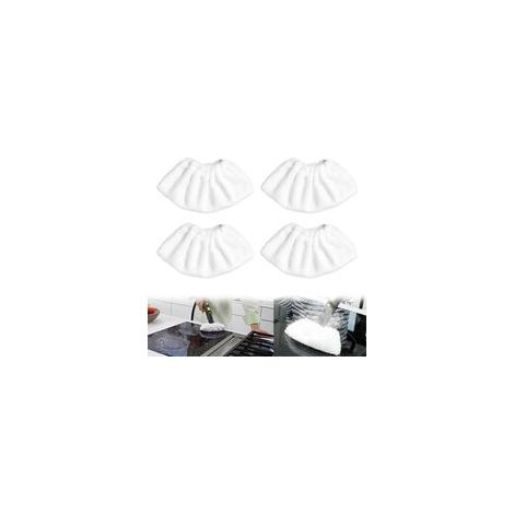 Nettoyage à la vapeur en microfibre pour la buse manuelle, ensemble de chiffons éponge, housse en coton éponge, compatible avec la plupart des Nettoyeur à vapeur (Blanc) (1/4)