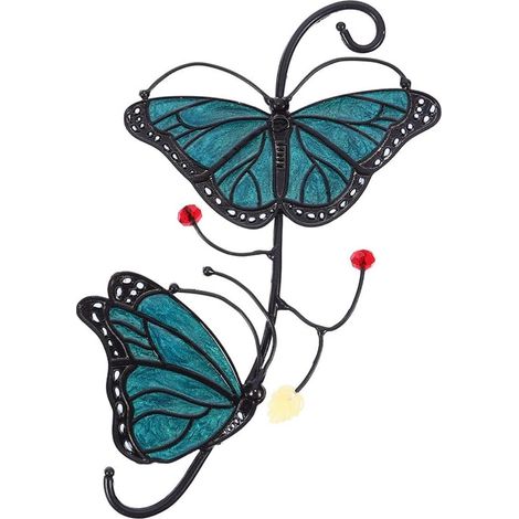 Pendentif Papillons en Métal Bleu, Décoration Murale Légère (1/5)