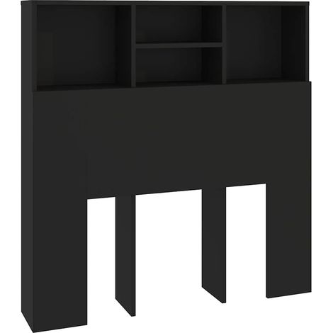 Mueble cabecero negro 100x19x103,5 cm vidaXL