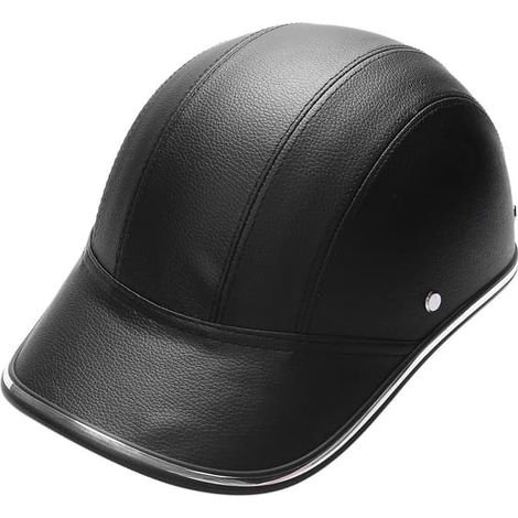 Casque de moto XJ en cuir pour vélo et scooter, demi-casque de protection faciale ouvert, casque de sécurité unisexe Rac-max (1/4)