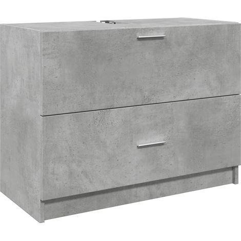 Maison Exclusive - Waschbeckenunterschrank Betongrau 78x37x59 cm