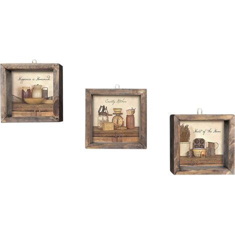 Quadro da parete in MDF con cornice Painting Multicolore (1/3)