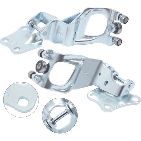 Kit de bisagras para puerta, compatible con Sienna 2004-2010, construcción de hierro duradera, color plata. (1/2)