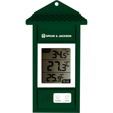 SPEAR & JACKSON - Thermometre mini maxi vert digital 15cm (1/7)