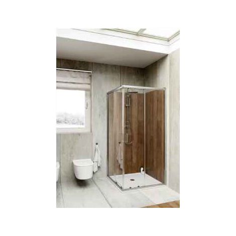 BOX DOCCIA RETTANGOLARE TRASPARENTE 80X120 ENTRATA 56 - 8.0