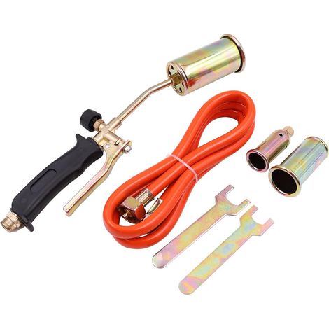 Kit de brûleur de toit en feutre, torche de couvreur à gaz à bras long, brûleur de mauvaises herbes à flamme de propane de tuyau de 2 m, torche à gaz (1/5)