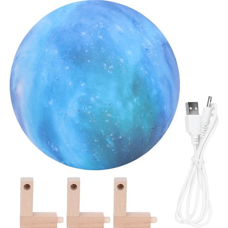 Lampe lunaire USB 3D LED 3 couleurs veilleuse chevet enfant cadeau anniversaire (1/5)