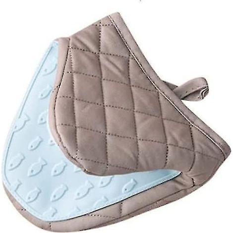 Gants de cuisine en silicone, gants de four, plateau, égouttoir à vaisselle, pinces à four, 1 lot bleu (1/5)