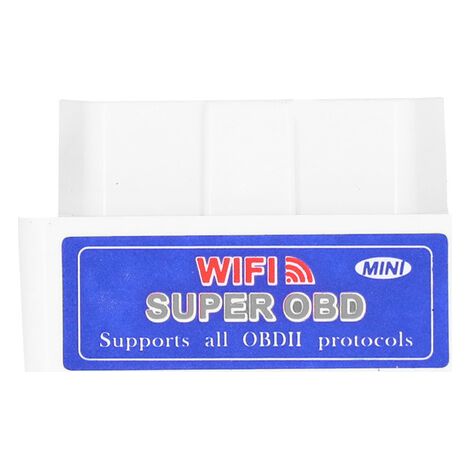Detector WiFi Mini para coche para escáner OBD2 ELM327 12V, adaptador de diagnóstico Android, blanco (1/5)