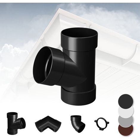 Sistema di grondaie - 90mm in plastica PVC, selezione di componenti - RainWay 90: Antracite, Ramo di tubo a 67°