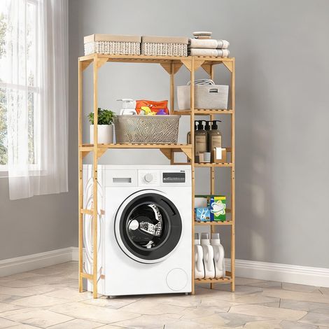 Étagère pour machine à laver en bambou avec 7 niveaux réglables (1/5)