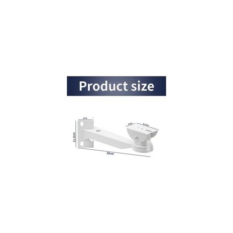 Support de caméra incliné pour une utilisation extérieure, support métallique robuste avec 2 boucles verticales, fixation sur poteau pour caméras de sécurité, caméras de vidéosurveillance, panneaux so (1/4)