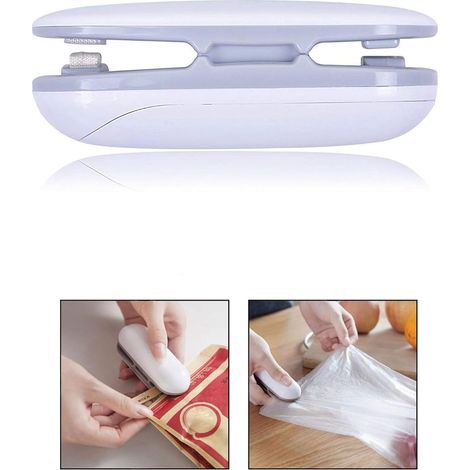 Mini Scelleur, Machine à Sceller Portable, Machine de Cachetage de Ménage pour Sacs en Plastique, Stockage Alimentaire et Sacs de Céréales Scelleuse (1/5)
