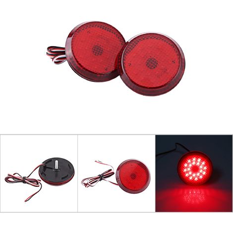 Feu arrière à LED rouge de 6,8 cm avec réflecteur, feu antibrouillard et feu stop pour Toyota Corolla (1/5)
