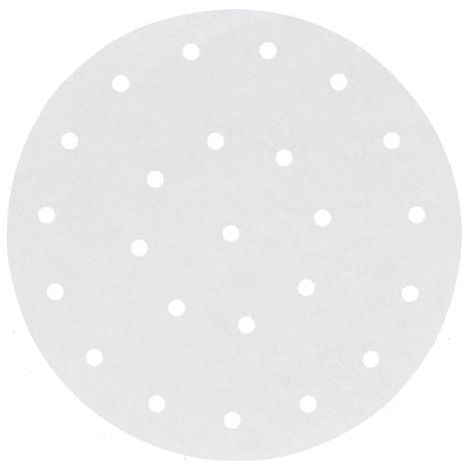 Carta allo zolfo (20 cm), 100 fogli di carta assorbente antiaderente, carta rotonda per barbecue, carta per vaporiera, carta per friggitrice ad aria (1/5)