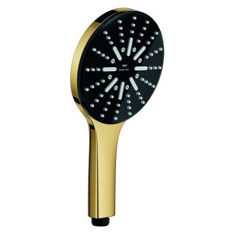 GROHE Handbrause Rainshower Aqua Pure 101676, 3 Strahlarten, Strahlumstellung per Tastendruck, maximaler Durchfluss bei 3 bar: 8.4 l/min, cool sunrise (1/4)